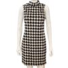 houndstooth print dress sleeveless mini