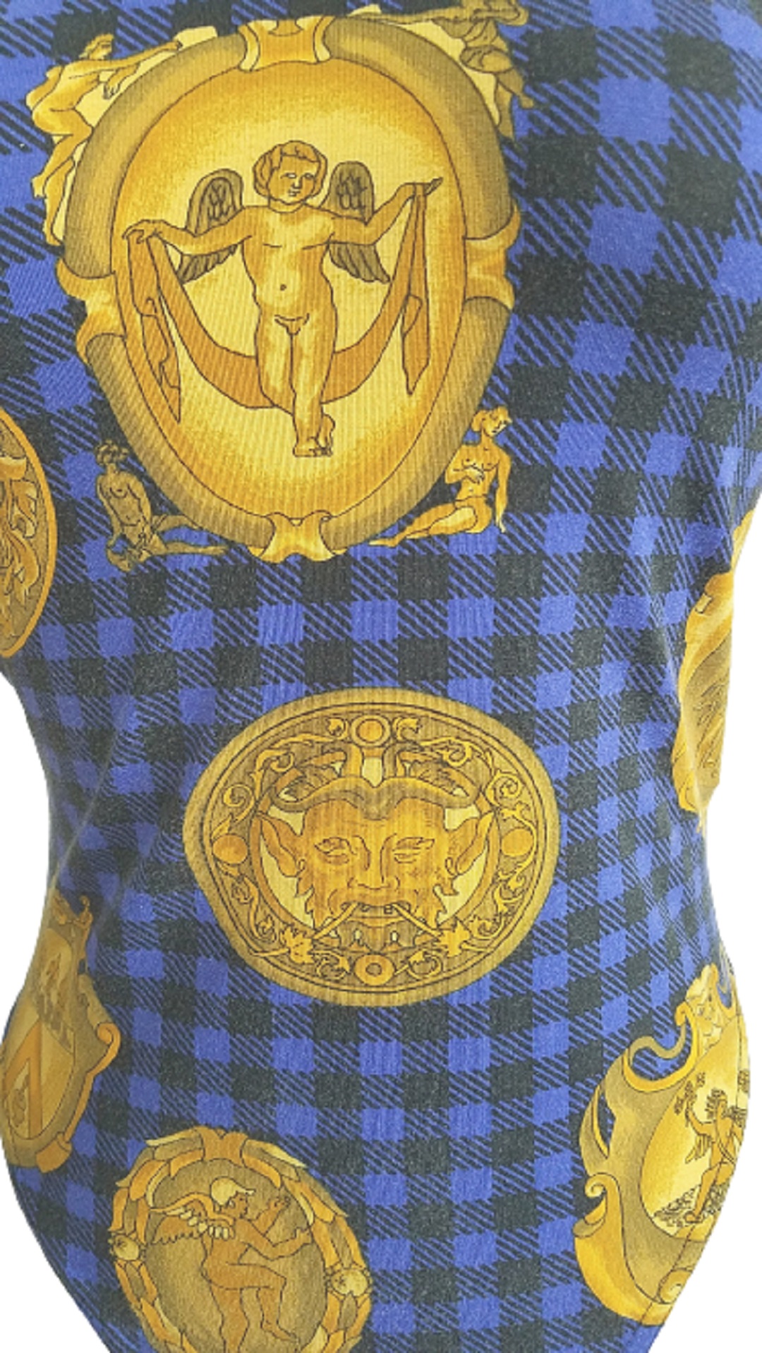 Gianni Versace Beige Bronze Shimmer Medusa Embroidered Bodysuit One Piece  Swim For Sale at 1stDibs
