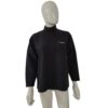 burberry vintage black 100% cotton pull over zip neck top