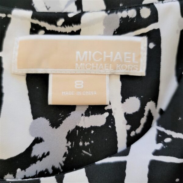 micheal kors black dress white gray paint print designs