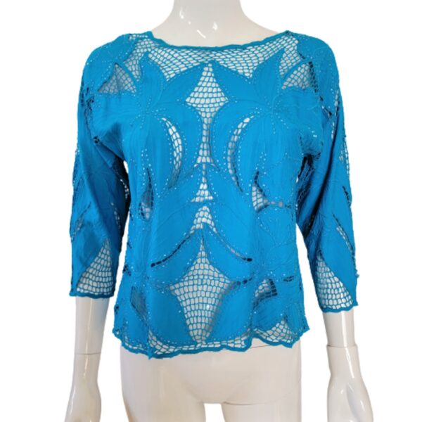 vintage surya leaves open net design top