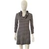 effie's heart stripe cowl neck mini long sleeve dress