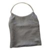 a/x armani exchange metal mesh double silvertone metal handle purse