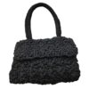 carrie forbes designer mini black crochet purse bag