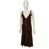 twelfth street brown velvet tank dress ruched front flair hem by cynthia vincent