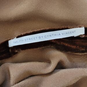 twelfth street brown velvet tank dress ruched front flair hem by cynthia vincent