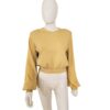 free people gold sparkle bishop sleeves vintage sweater