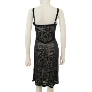 vintage betsey johnson new york 90s burnout velvet floral sheer dress