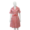 vintage 70s stripe belted day dress