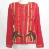 vintage berek horse heads print equestrian sweater