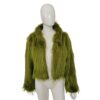 shaggy green and zebra stripe reversible jacket coat