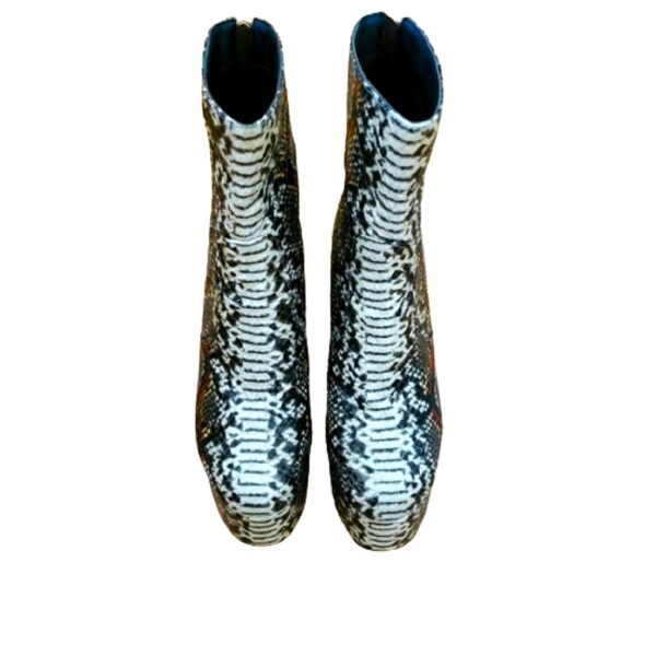 simmi london faux snake skin print platform boots