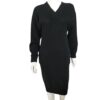 Christian Dior vintage black 100% wool sweater dress