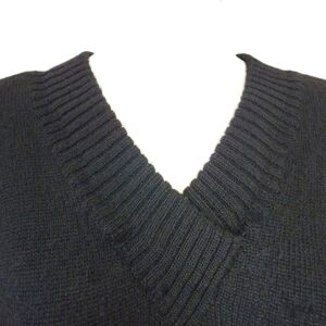 Christian dior actifs black v neck wool vintage sweater dress