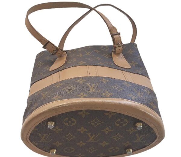 Louis vuitton vintage double straps french company monogram bucket bag