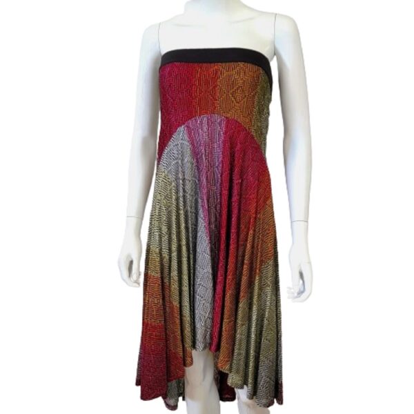 Anthropologie cecilia prado midi high low rainbow color skirt