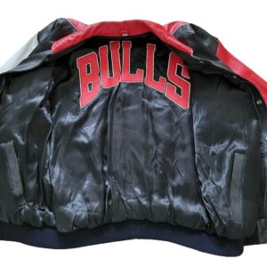 Chicago bulls vintage basketball leather jacket