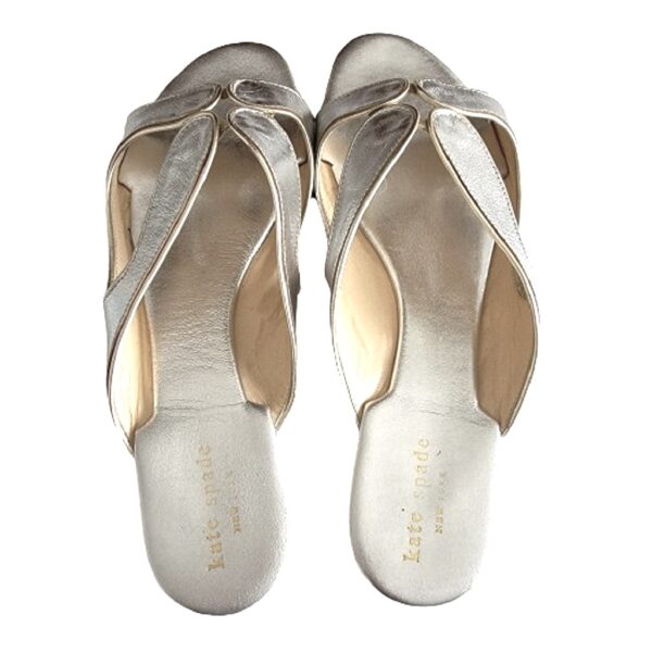 Kate spade new york silver leather sandals