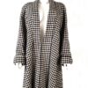 Vintage david benjamin designer black & white dog's tooth pattern swing coat