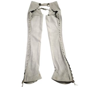 Gray suede vintage gray suede chaps sterling overlaid hardware western cowboy chaparreras chaps sterling overlaid hardware western cowboy chaparreras