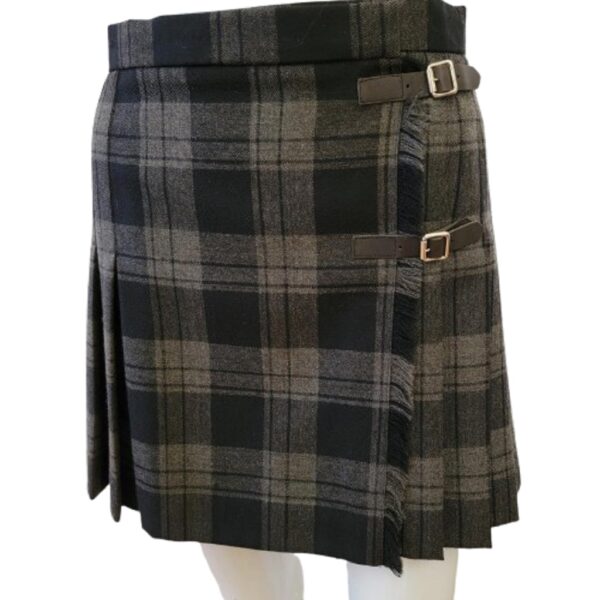 Ralph lauren wool wrap belted tartan pleated mini skirt