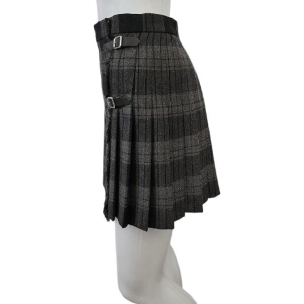 Ralph lauren wool mini wrap plaid belted skirt