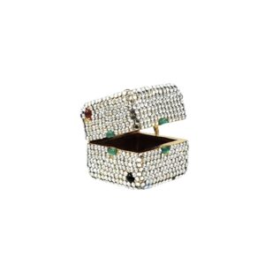 Judith leiber cube shape swarovski crystals pill box