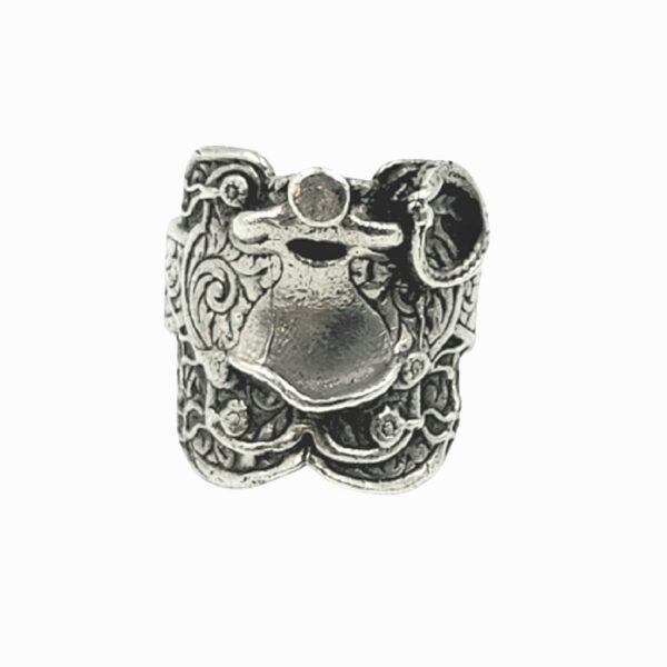 Mexican horse saddle sterling silver ring