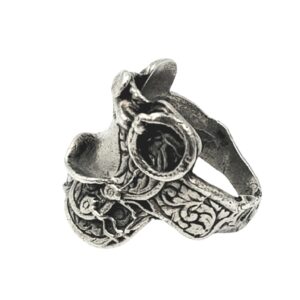 Sterling silver Mexican horse saddle ring