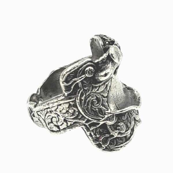 Sterling Mexican horse saddle ring