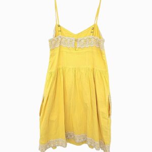 Kimchi Blue yellow sundress with white embroidery accents