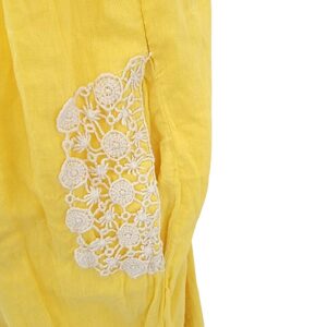 Kimchi Blue yellow sundress with white embroidery accents