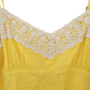Kimchi Blue yellow sundress with white embroidery accents