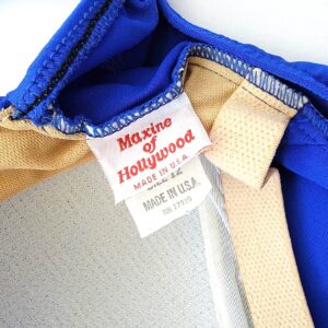 Hollywood 50s blue button front low cut back swimsuit