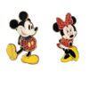 Mickey and Minnie Mouse enameled jeweled pins