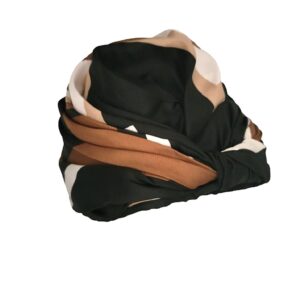 Vintage Brunschwig Switzerland silk turban multi color cloche hat