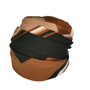 Vintage Brunschwig Switzerland silk turban multi color cloche hat