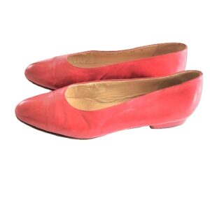 Gucci vintage red leather flats made in Italy