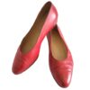 Gucci vintage red leather flats made in Italy
