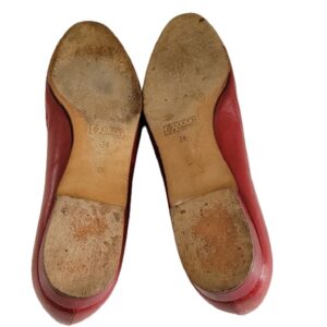 Gucci vintage red leather flats made in Italy
