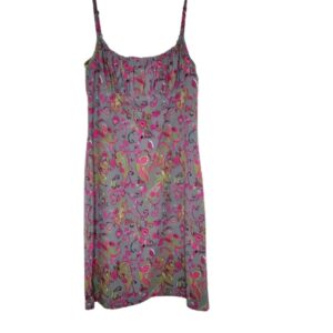 Vintage Jonathan Martin paisley print t strap mini dress