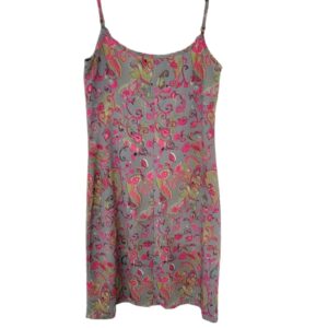 Vintage Jonathan Martin paisley print t strap mini dress