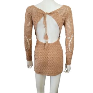 Flook the label crochet open back mini dress