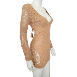 Flook the label crochet open back mini dress