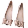Melissa pink large bow front ballet flats