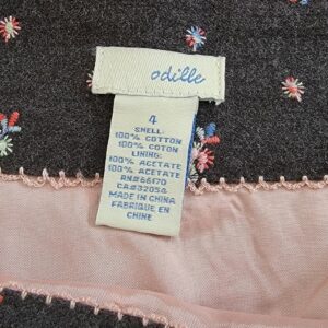 Odille floral embroidered print mini skirt