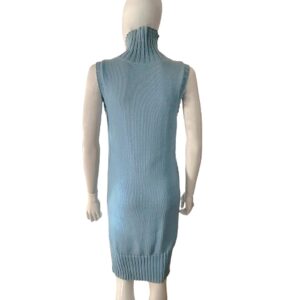 Vintage Betsey Johnson pink punk label blue sweater 80s dress