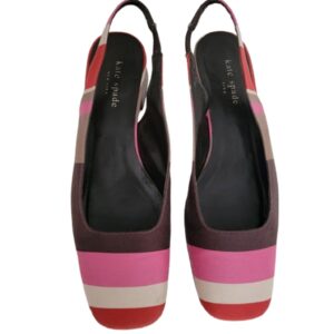Kate Spade New York multiple colors stripe flat slingback shoes