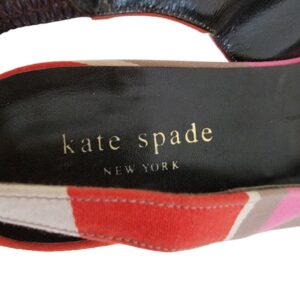 Kate Spade New York multiple colors stripe flat slingback shoes