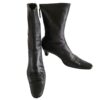 Vicini Giueppe Zanotti design black zip up back ankle boots